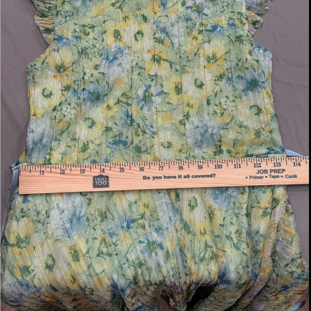 New Floral Flowy Green Handkerchief Dress Girls Size‎ 16 Easter Large Spring